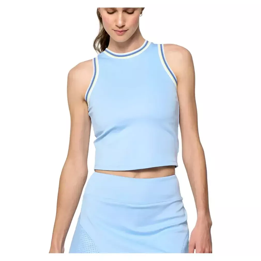 Women's Varsity Tennis Tank Cool Blue and Multi