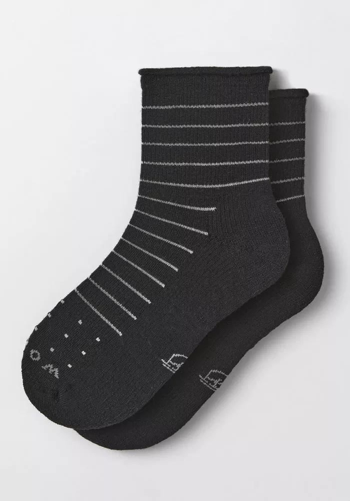 Womens Derby Roll Top Sock