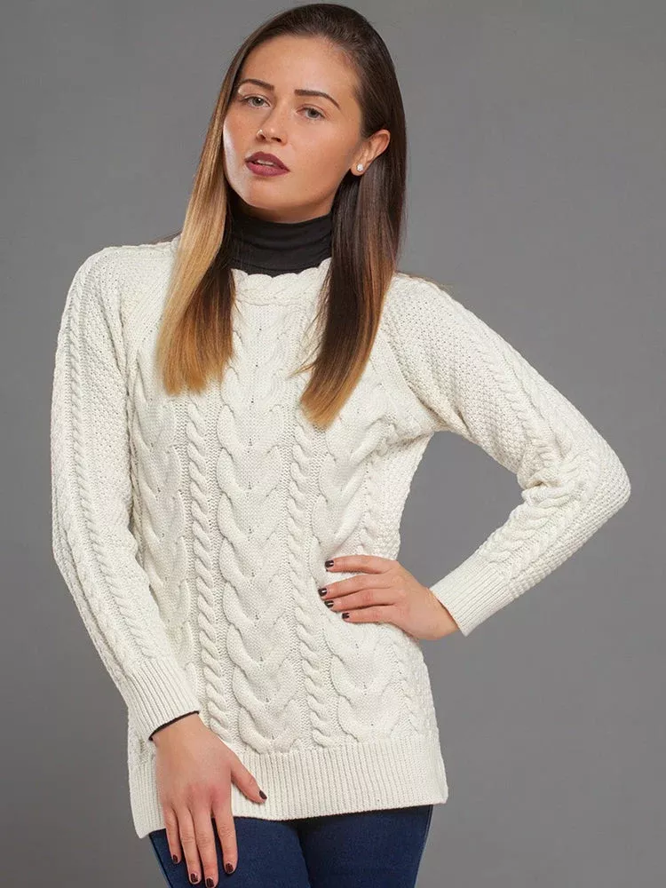 Wool Cashmere Cable Knit Sweater NEW