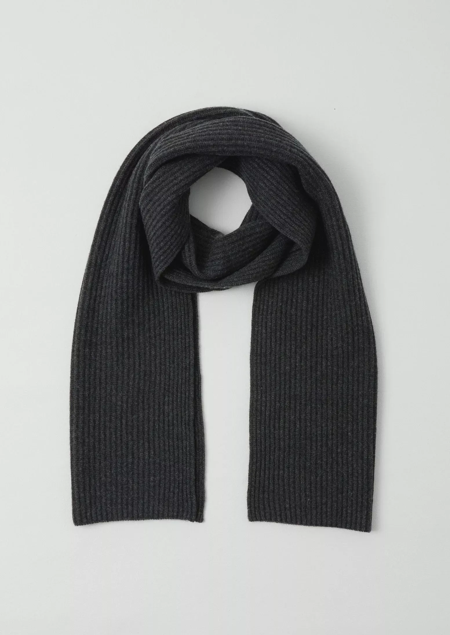Wool Cashmere Fisherman Rib Scarf