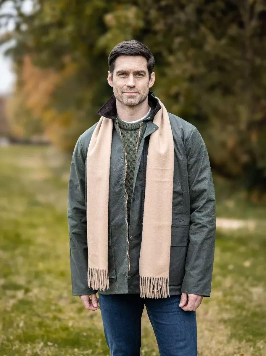 Wool and Cashmere Unisex Scarf Camel