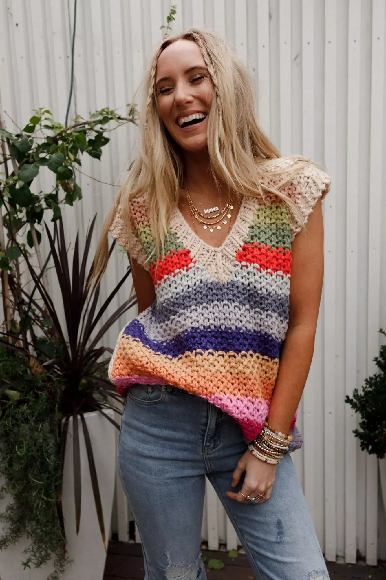 Wrapped Up In Color Knit Vest