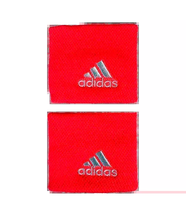 Wristband Adidas Cortas Rojo (Pack x2)