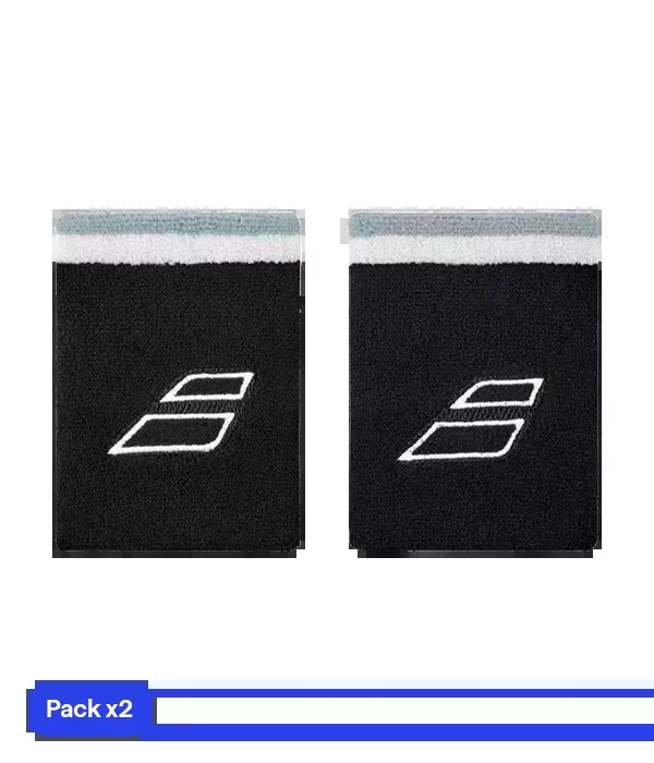 Wristband Babolat Terry Jumbo Negro/White (Pack x2)