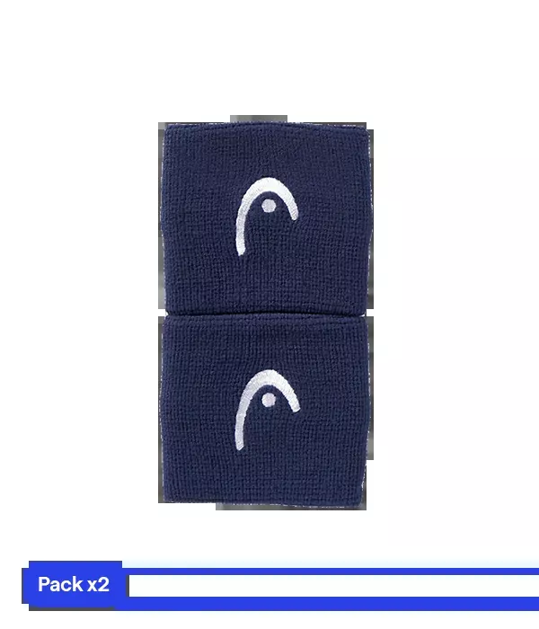 Wristband Cortas HEAD Azul Oscuro (Pack x2)