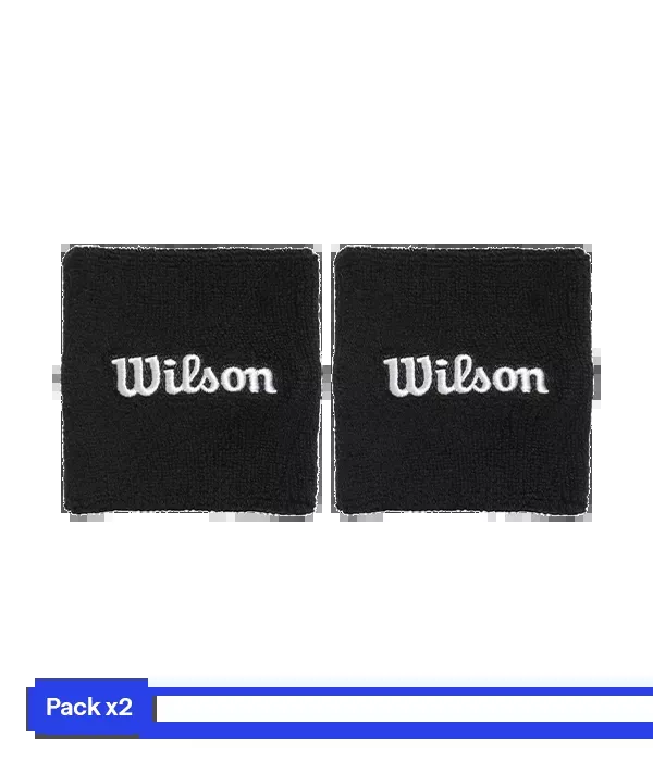 Wristband Cortas Wilson Negro 2025 (x2)