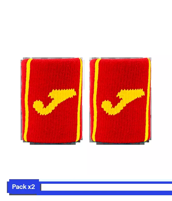 Wristband Joma Game Cortas Rojo/Amarillo Pack x2