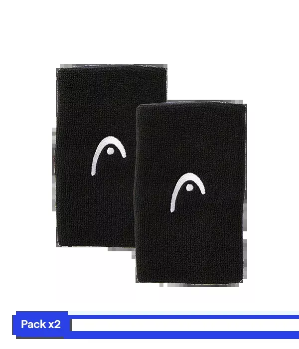 Wristband Largas HEAD Negro (Pack x2)