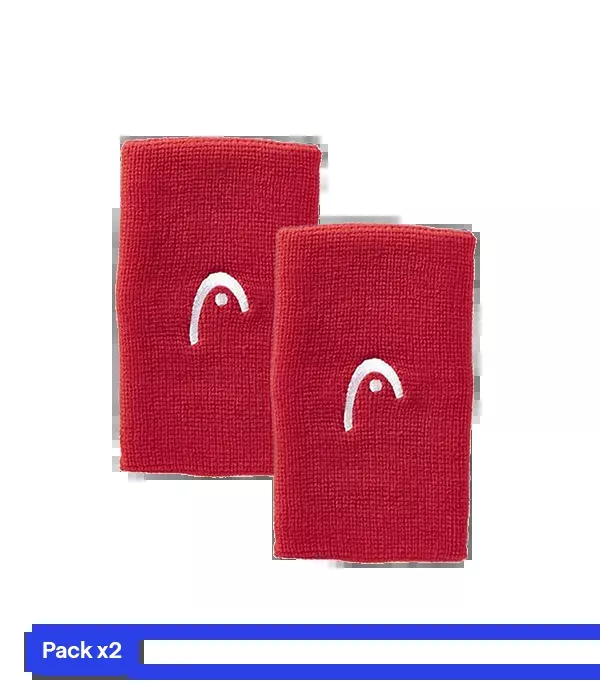 Wristband Largas HEAD Rojo (Pack x2)