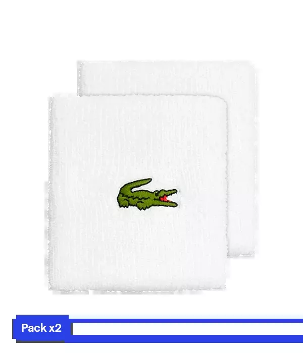 Wristband Largas Lacoste Sport White (Pack x2)