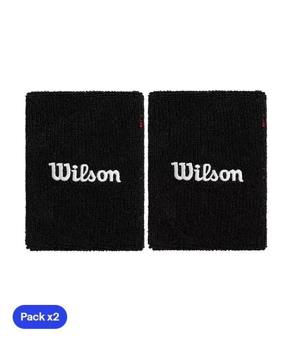 Wristband Largas Wilson Negro 2025 (x2)