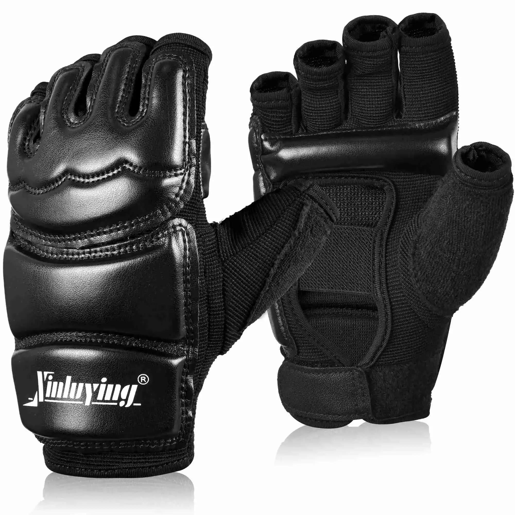 Xinluying Fingerless Martial Arts Training Gloves