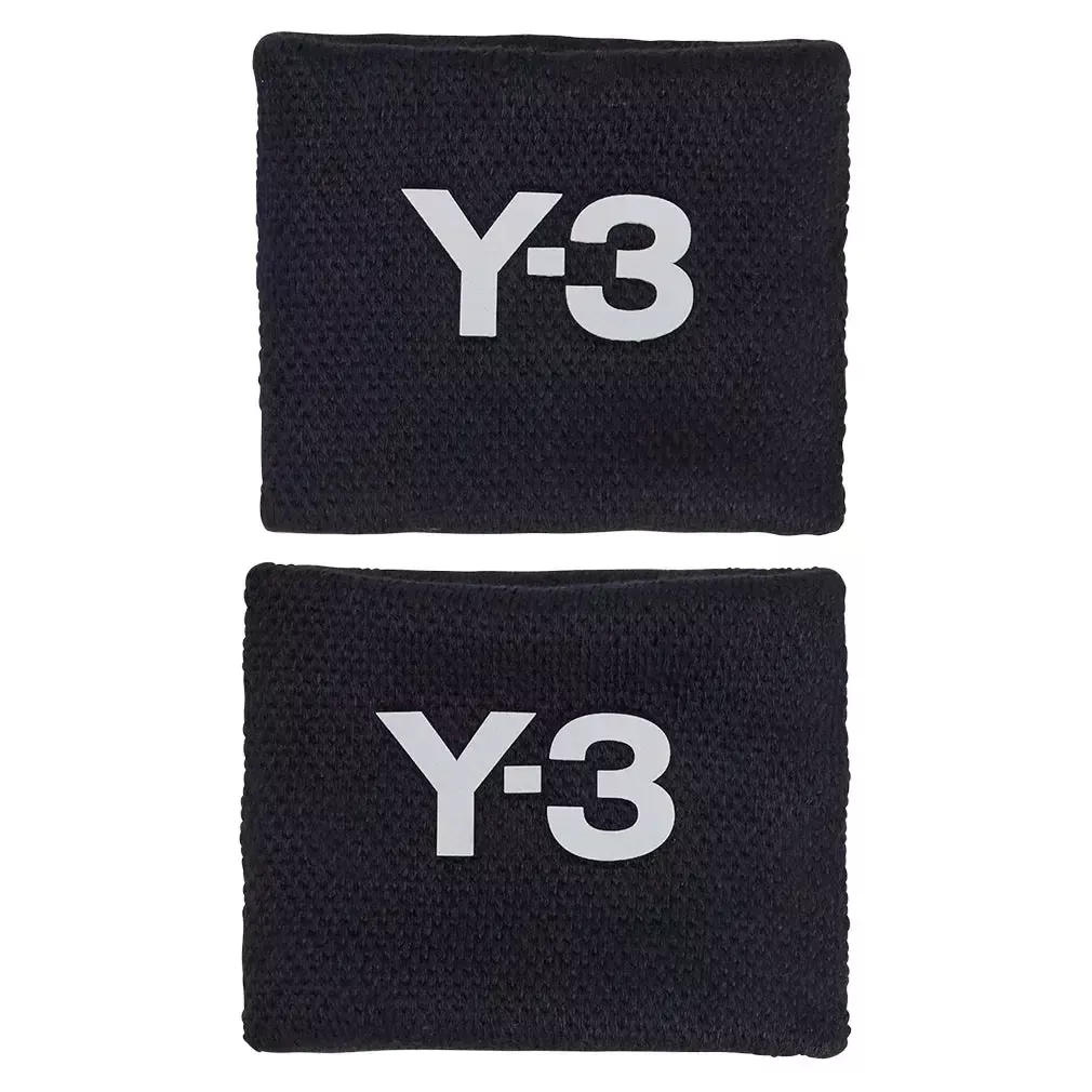 Y-3 Tennis Wristbands S Black and Orbit Grey