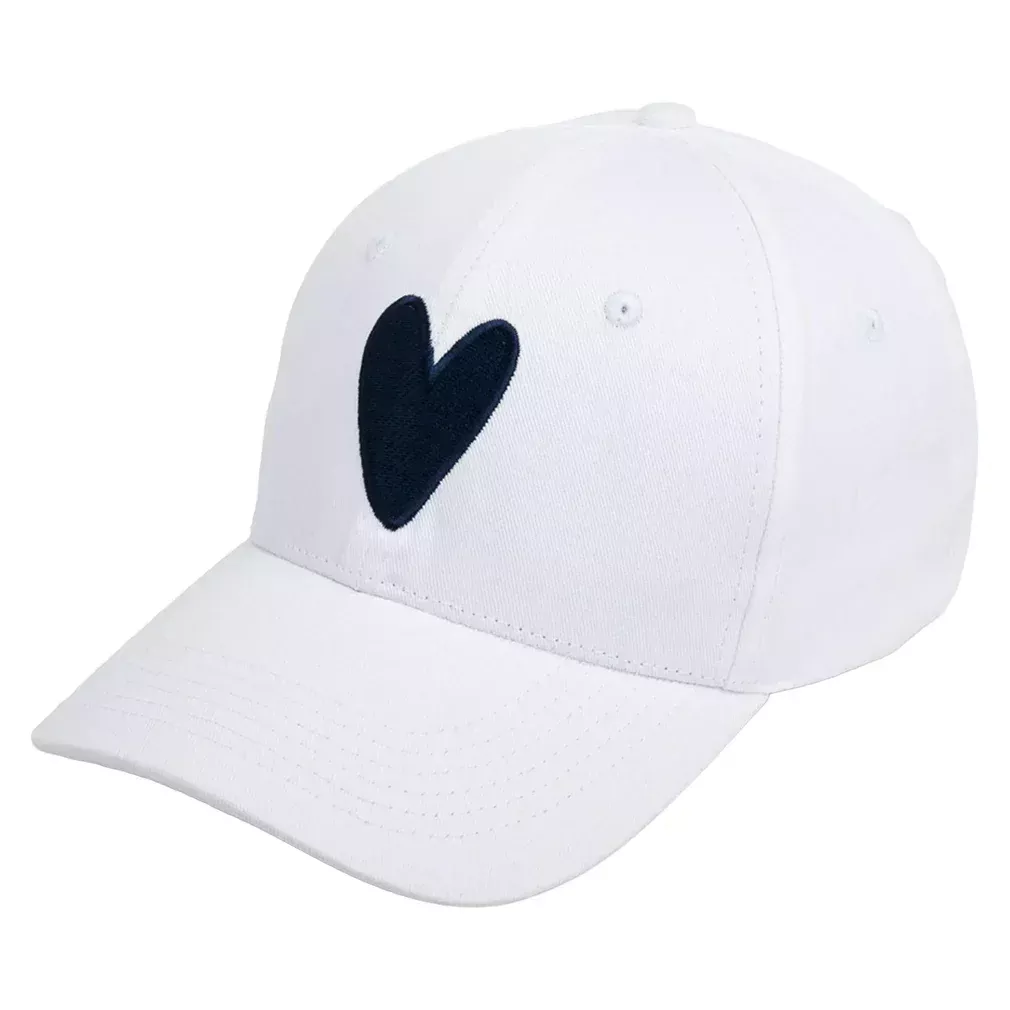 You're Great Baseball Cap White and Navy Heart