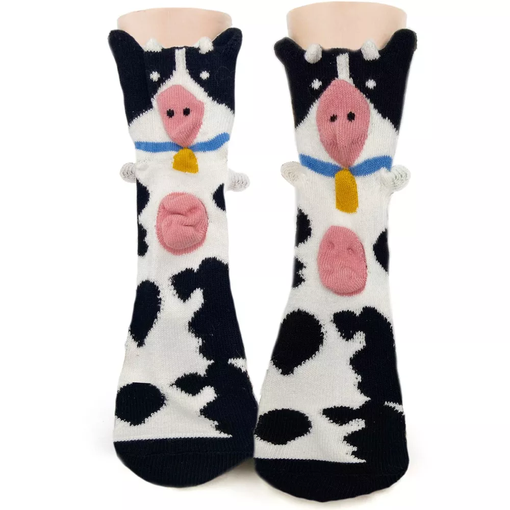 Youth 3-D Cow Socks