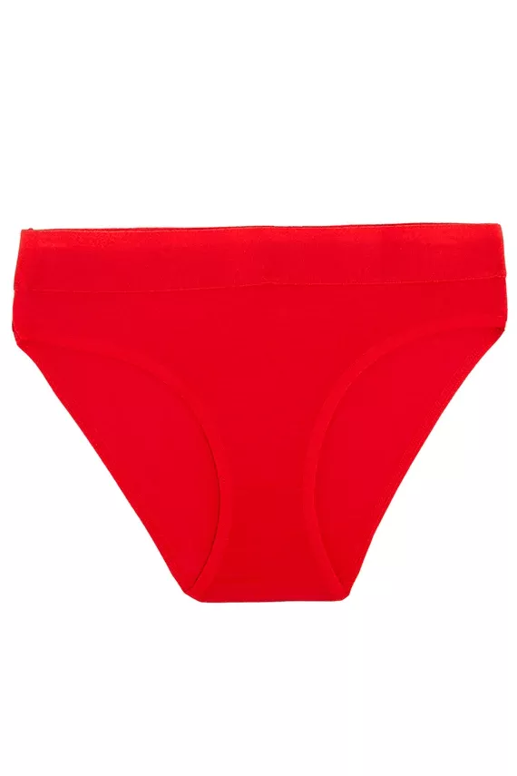 Yuam Red Elastic Bell Pant