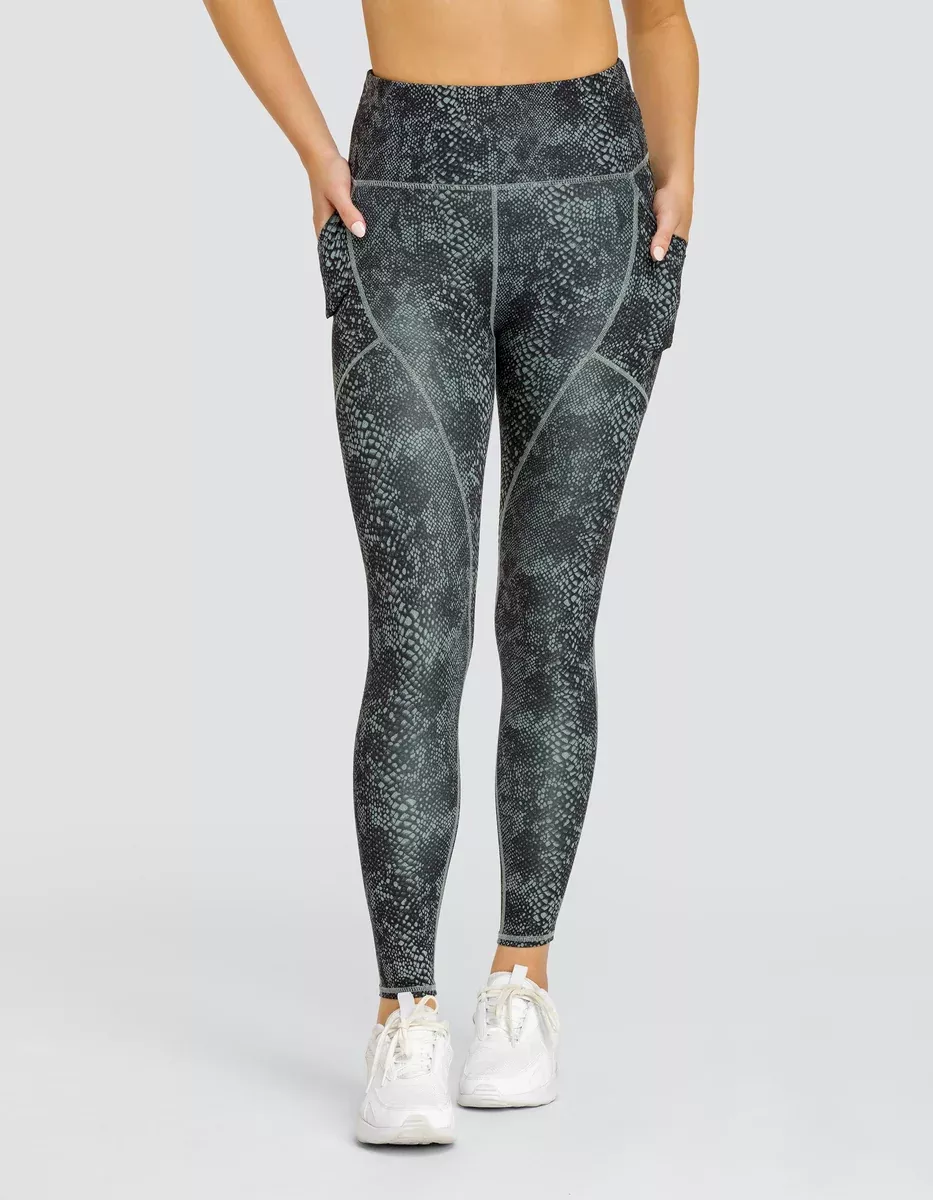 ZAYN HI-RISE LEGGING WITH SIDE POCKETS - SNAKESKIN