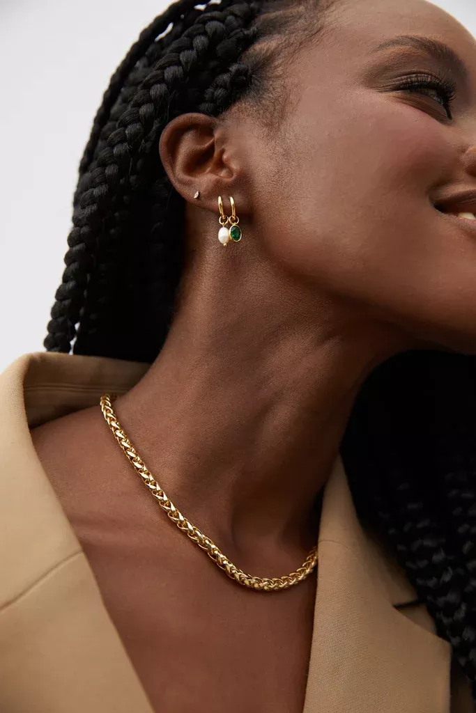 ZIRCONIA AND PEARL HOOPS